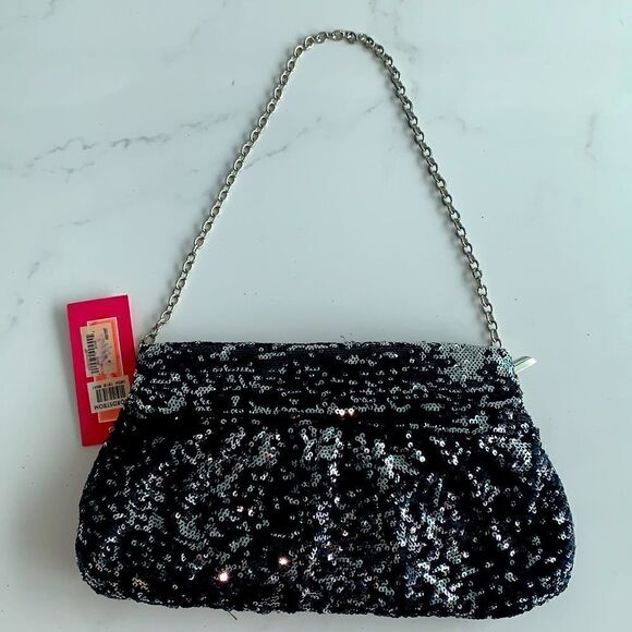 Nordstrom Sequin 2 length Chain Clutch - Picture 2 of 5